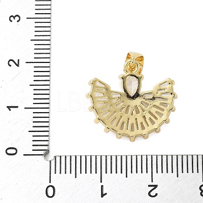 Brass Micro Pave Cubic Zirconia Pendants KK-P293-25A-G-1