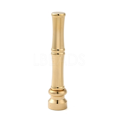 Golden Tone Brass Wax Seal Stamp Head with Bamboo Stick Shaped Handle LS-STAM-K001-05G-Z-1