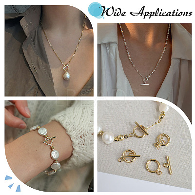 10Bags Brass Toggle Clasps KK-ME0002-40-1