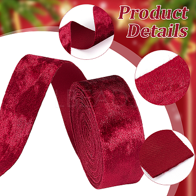 15 Yards 3 Styles Polyester Single Face Velvet Ribbons SRIB-BC0001-31C-1
