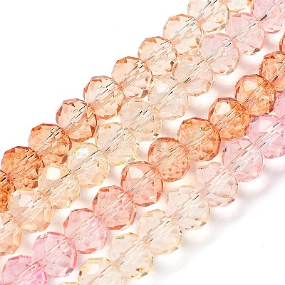 Transparent Painted Glass Beads Strands X1-DGLA-A034-T6mm-A20-1