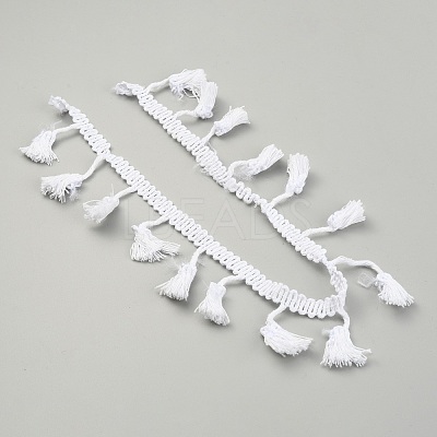 Cotton Tassel Ribbon OCOR-WH0079-36B-1
