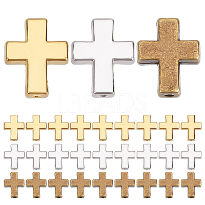 30Pcs 3 Colors Tibetan Style Alloy Beads TIBEB-HY0001-11-1