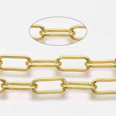 Unwelded Iron Paperclip Chains CH-S125-09B-G-1
