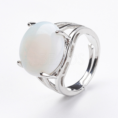 Adjustable Opalite Finger Rings X-RJEW-F075-01P-1