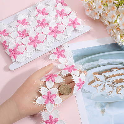 Flower Polyester Eyelash Lace Trim Ribbon OCOR-WH20003-03B-01-1