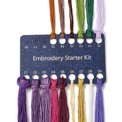 DIY Mushroom Pattern Embroidery Starter Kits DIY-L068-01A-1