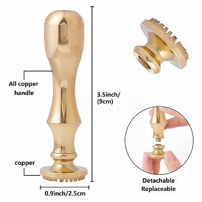 Brass Clay Seal Stamp Set DIY-WH0576-003-1