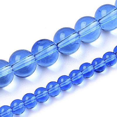 Transparent Glass Beads Strands GLAA-T032-T6mm-04-A-1