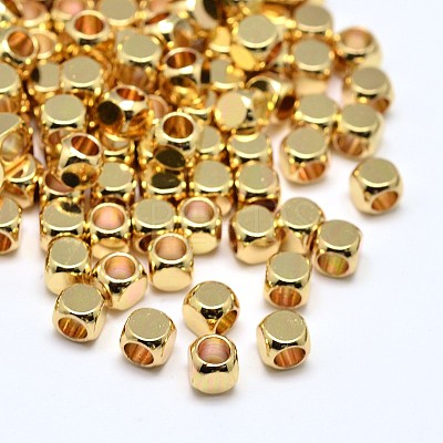 Brass Cube Beads KK-M085-A-07G-NR-1