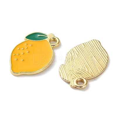 Fruit Alloy Enamel Charms PALLOY-S058-01LG-13-1