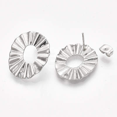 Non-Tarnish 304 Stainless Steel Stud Earring Findings X-STAS-S079-46B-1