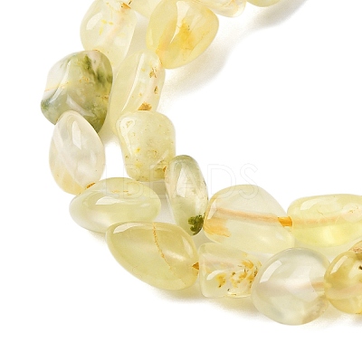 Natural Gold Prehnite Beads Strands G-K395-A07-01-1