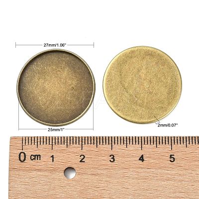 Iron Plain Edge Bezel Cups X-MAK-Q011-25AB-25mm-1