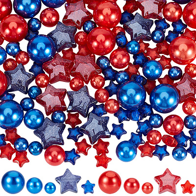 86Pcs 3 Styles Plastic Imitation Pearl Beads OACR-SP0001-75-1