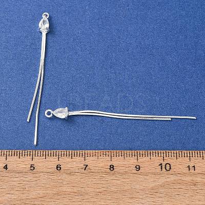 Brass Pave Clear Cubic Zirconia Big Pendants CU-CBAEC99-03S-1