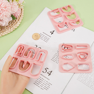 3Pcs 3 Styles Arch Trapezoid ABS Plastic Clay Cutters DIY-GF0009-42A-1