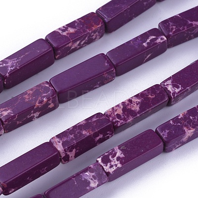 Synthetic Imperial Jasper Beads Strands G-E508-02H-1