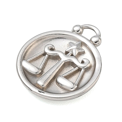12 Constellations 304 Stainless Steel Pendants STAS-F354-01P-06-1