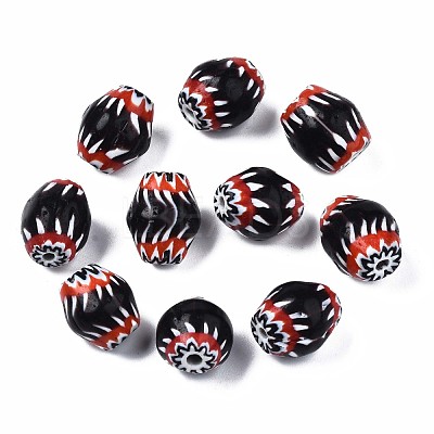 Handmade Millefiori Lampwork Beads LAMP-S197-015-1
