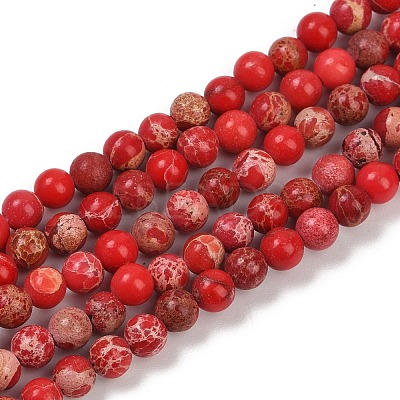 Dyed Natural Regalite/Imperial Jasper/Sea Sediment Jasper Beads Strands G-B124-C04-1