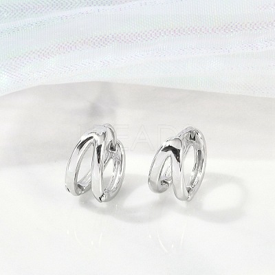304 Stainless Steel Huggie Hoop Earrings for Women EJEW-C096-42P-01-1