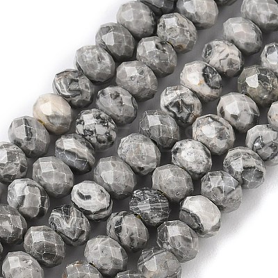 Natural Map Stone/Picasso Stone/Picasso Jasper Bead Strands G-D344-A18-1