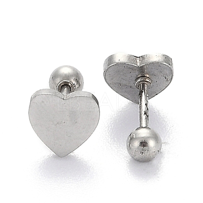 Tarnish Resistant 201 Stainless Steel Barbell Cartilage Earrings EJEW-R147-41-1