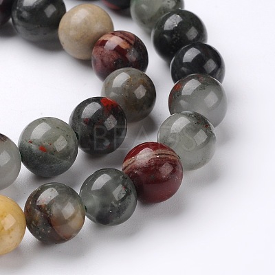 Natural African Bloodstone Beads Strands X-G-L383-06-6mm-1