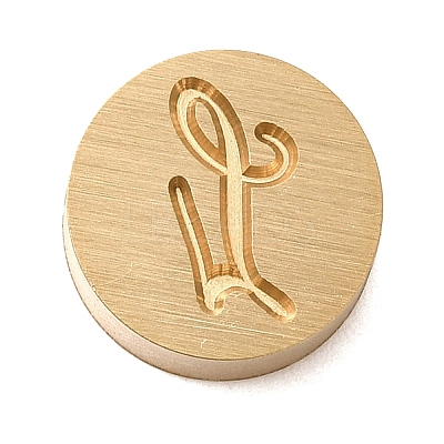 Golden Tone Brass Letter Stamps KK-R005-01L-1