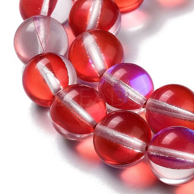 Synthetic Moonstone Beads Strands G-P528-J03-25-1