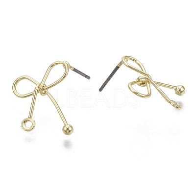 Iron Stud Earring Findings IFIN-N005-24-1