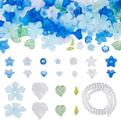 440Pcs 12 Styles Transparent Acrylic Pendants TACR-TA0001-85-1
