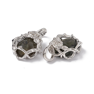 Natural Labradorite Pendants G-P484-03P-06-1
