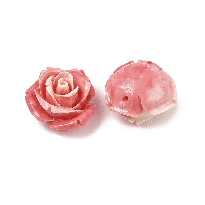 Synthetic Coral Dyed Carved Beads SHEL-Z003-03F-1