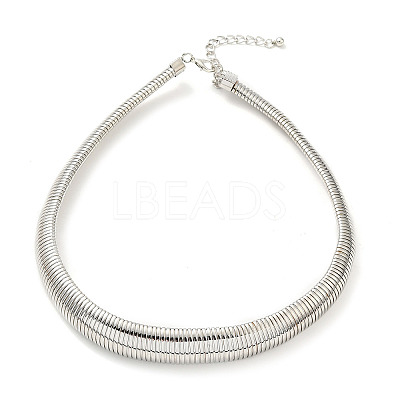 Iron Snake Chains Choker Necklaces NJEW-P289-03B-P-1