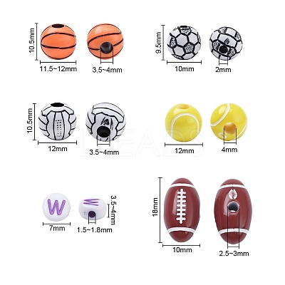 Acrylic Beads Set DIY-YW0003-46-1