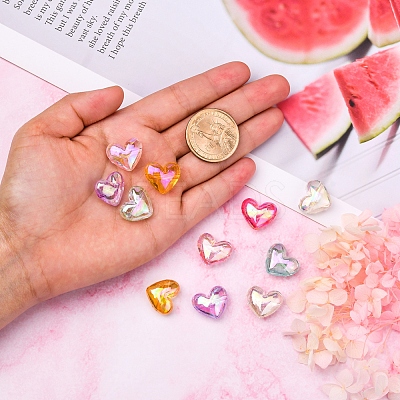 Plating AB Color Transparent Acrylic Beads PACR-CJ0001-15-1