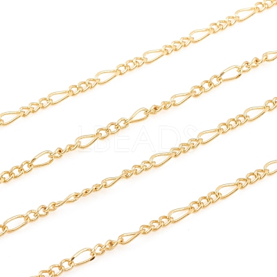 3.28 Feet Brass Figaro Chain X-CHC-G012-04G-1