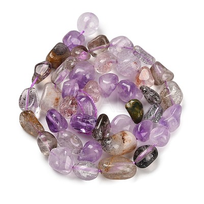Natural Rutilated Quartz Beads Strands G-P497-01E-08B-1