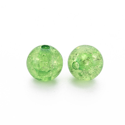 Transparent Crackle Acrylic Beads MACR-S373-66C-N19-1