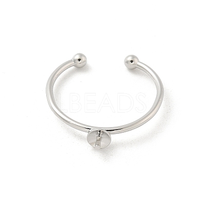 Brass Cup Peg Open Cuff Ring Settings KK-G518-02P-01-1