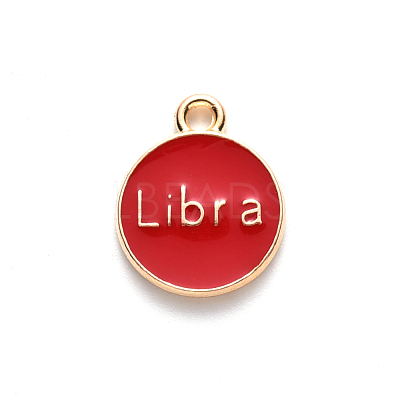 Alloy Enamel Pendants X-ENAM-S124-01A-07K-1