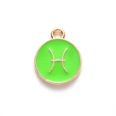 Alloy Enamel Pendants ENAM-S124-01A-06H-1