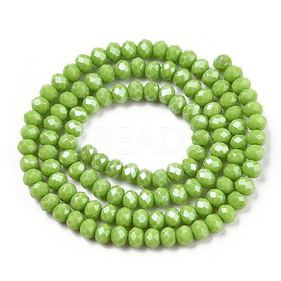 Electroplate Glass Beads Strands EGLA-A034-P3mm-A28-1