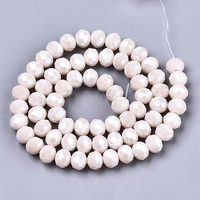 Electroplate Glass Beads Strands EGLA-A034-P4mm-A19-1