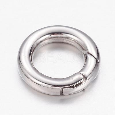 Tarnish Resistant 304 Stainless Steel Spring Gate Rings STAS-D070-01P-1-1