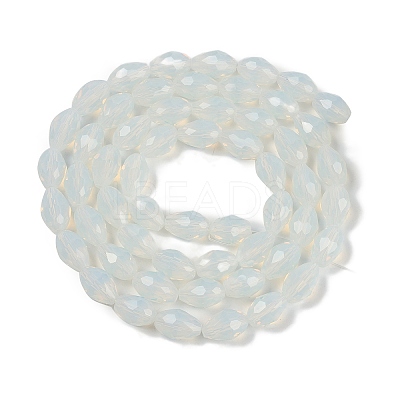 Electroplate Imitation Jade Glass Beads Strands LS-EGLA-N013-J8mm-D02-1