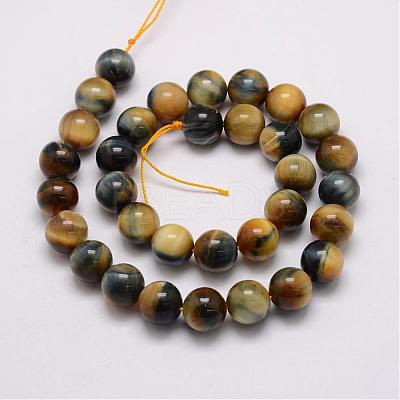 Natural Tiger Eye Bead Strands G-P230-08-F-8mm-1