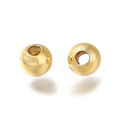 Rack Plating Brass Beads KK-K373-08A-G-1